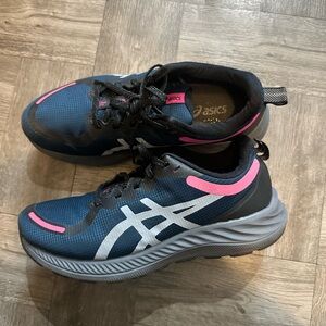 ASICS Navy and Pink Athletic Sneakers